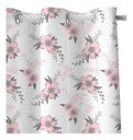 Ver imagem 3 de Kit Cortina Infantil Flores Rosa + 3 Capas Almofada 2,6x1,5m