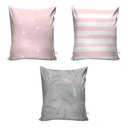 Ver imagem 4 de Kit Cortina Infantil Flores Rosa + 3 Capas Almofada 2,6x1,5m