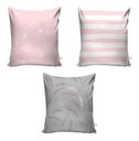 Ver imagem 4 de Kit Cortina Infantil Flores Rosa + 3 Capas Almofada 2,6x1,5m