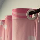 Ver imagem 5 de Kit Cortina Infantil Flores Rosa + 3 Capas Almofada 2,6x1,5m