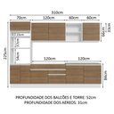 Ver imagem 4 de Armário de Cozinha Completa 310cm Branco/Rustic Glamy Madesa 02