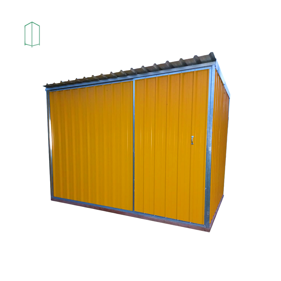 Depósito de Aço Mod 05 Amarelo Porta de Correr 1,95 X 2,90 X 2,10m