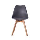 Ver imagem 2 de Kit 06 Cadeira Leda Eames Jantar Cozinha com Assento Estofado Cinza