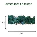 Ver imagem 3 de Festao de Natal 2m 7 Fitas Opaco Verde | Wxd50:verde
