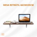Ver imagem 1 de Transforme Seu Espaço: Mesa Retrátil Amadeirada 66x35x1,5 – Perfeita para Cozinhas e Escritórios!