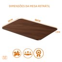 Ver imagem 3 de Transforme Seu Espaço: Mesa Retrátil Amadeirada 66x35x1,5 – Perfeita para Cozinhas e Escritórios!