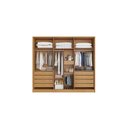 Ver imagem 2 de Guarda-roupa casal 6 portas 9 gavetas 2,70m Ibiza-Nature - Bianchi Móveis