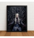 Ver imagem 1 de Quadro Daenerys no Trono de Ferro c/ Moldura e Vidro Preto