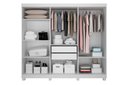 Ver imagem 2 de Guarda Roupa Casal 6 Portas 2 Gavetas com Pés 200cm Madri Branco - CHF Móveis