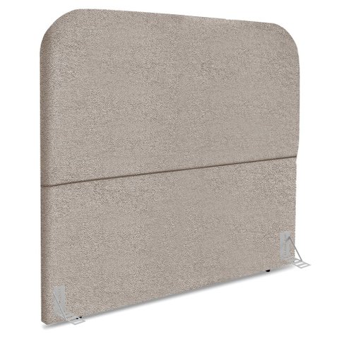 Cabeceira Queen 160 Cm com Frame Alana Boucle Bege Escuro Artte