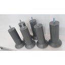 Ver imagem 5 de Kit 14 Pés Cinza Cama Box com 13 Cm de Altura