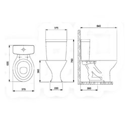 Bacia com Caixa Acoplada 3/6l Saveiro Duo Celite - 3