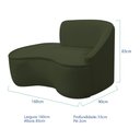 Ver imagem 5 de Kit Divã Recamier Orgânico Marrocos 160cm Lado Esquerdo e 2 Poltronas Amore Linho Verde