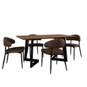 Ver imagem 2 de Conjunto para Cozinha com 4 Cadeiras Toronto Marrom/Whisky/Mel/Preto