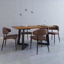 Ver imagem 1 de Conjunto para Cozinha com 4 Cadeiras Toronto Marrom/Whisky/Mel/Preto