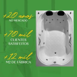 Banheira Dupla Lindóia Completa com Hidro em Acrílico - 1.40x1.10x0.40 - 127v - 8
