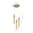 Ver imagem 3 de Lustre Pendente Astraled Nyla Pt-9144 Dourado LED Bivolt