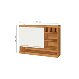 Cozinha Completa Burguesa Premium 4 Peças (2 Armários + 2 Balcões) C4P14 Freijó/Branco - Nesher - 6