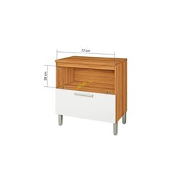 Cozinha Completa Burguesa Premium 4 Peças (2 Armários + 2 Balcões) C4P14 Freijó/Branco - Nesher - 5