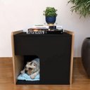 Ver imagem 3 de Kit 2 Mesa de Cabeceira Cama Pet Cães 45x55x60 Preto e Amadeirado