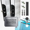 Ver imagem 3 de Porta Balcão de Aluminio Branco 6 Folhas com Trinco 2,10x1,50