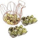 Ver imagem 2 de Cesto Galinha Porta Ovos Aramado Decorativo 18 Ovos Amarelo