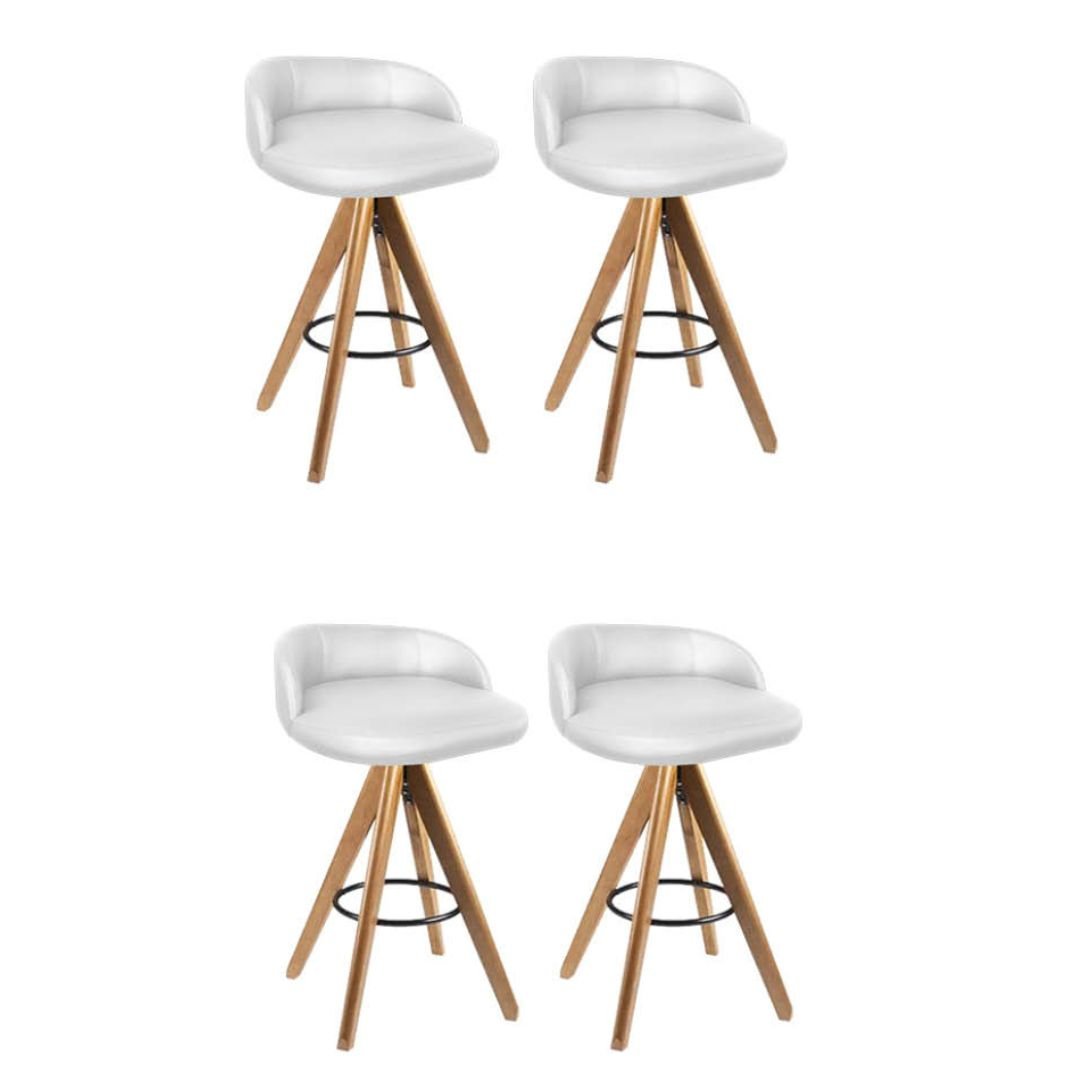 Kit 4 Banquetas Dona Gourmet Giratória-Assento Sintético Branco GAT MAGAZINE - 1