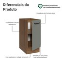 Ver imagem 3 de Balcão de Cozinha 35 cm 1 Porta (sem Tampo) Rustic/Cinza Agata Madesa