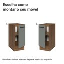 Ver imagem 4 de Balcão de Cozinha 35 cm 1 Porta (sem Tampo) Rustic/Cinza Agata Madesa