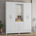 Ver imagem 2 de Guarda Roupa Casal Arezzo Branco/Rosa/Branco