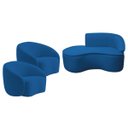 Ver imagem 2 de Kit Divã Recamier Orgânico Marrocos 150cm Lado Esquerdo e 2 Poltronas Amore Linho
