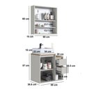 Ver imagem 4 de Conjunto Banheiro Gabinete com Cuba e Espelheira 3 Portas 2 Gavetas 60cm Multimóveis Crart-CON008