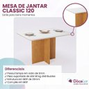Ver imagem 4 de Mesa de Jantar Classic 120 com 6 Lugares e Tampo de Vidro