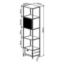 Ver mais imagens de Estante 02 Portas New Vermont e Preto 180 cm - D’Rossi