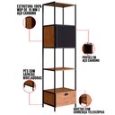 Ver imagem 7 de Estante 02 Portas New Vermont e Preto 180 cm - D’Rossi