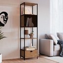 Ver imagem 2 de Estante 02 Portas New Vermont e Preto 180 cm - D’Rossi