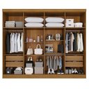 Ver imagem 2 de Guarda-roupa Casal Pinheiro 8 Portas 4 Gavetas com Espelho Cinamomo - Pnr Móveis