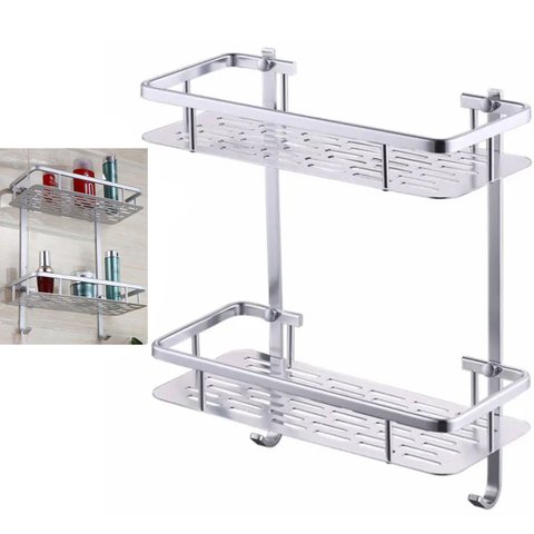 Porta Shampoo Condicionador Sabonete Organizador Aluminio Box Resistente Multiuso Banheiro Banho Chu