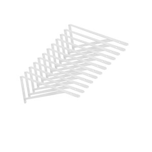 KIT 12 PEÇAS SUPORTE MÃO FRANCESA P/ PRATELEIRA DE 25CM- BRANCA