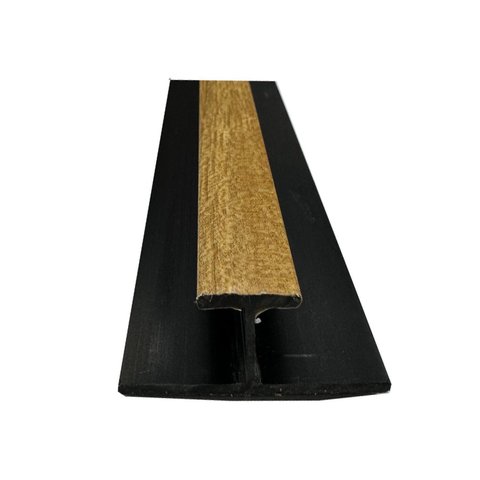 Perfil Tubular Final Tipo H Nogueira para Parede Leve 270cm Formaco Decor
