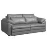 Sofá Decorativo Piece Bipartido Retrátil Sala de Estar 250cm Couro Cinza G58 - Gran Belo - 2