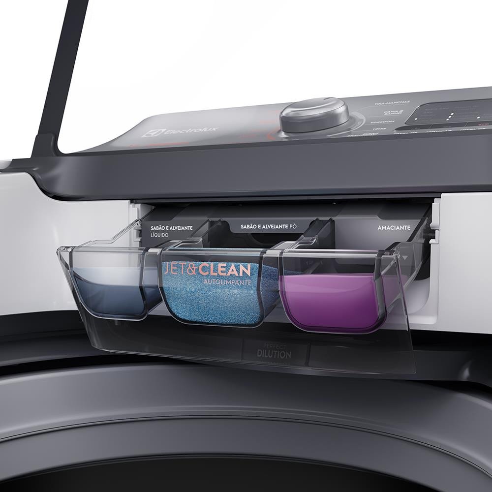 Lavadora de Roupas Electrolux LEC14 Premium Care com Cesto Inox, JeteClean e Time Control Branca 14k - 6