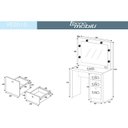 Ver imagem 3 de Penteadeira PE-2010 c/ 3 Gavetas e Espelho Branco - Tecno Mobili