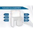 Ver imagem 2 de Penteadeira PE-2010 c/ 3 Gavetas e Espelho Branco - Tecno Mobili