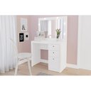 Ver imagem 5 de Penteadeira PE-2010 c/ 3 Gavetas e Espelho Branco - Tecno Mobili