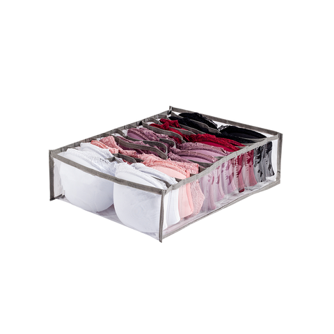 Colmeia Organizadora para Gaveta, Closet e Armários Grande com 11 Nichos 10x40x30:cinza Claro