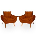 Ver imagem 1 de Kit 2 Poltrona Opala para Sala Confortável e Reforçada Suede