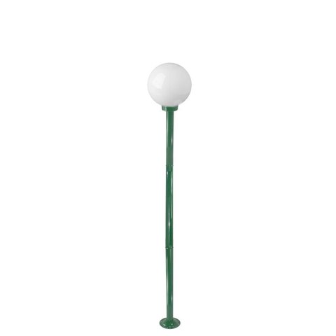 Poste de Jardim P10/b15 de 1,85m com Globo de Vidro Leitoso 15x30 Verde