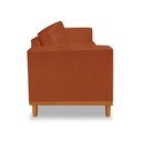 Ver imagem 4 de Sofa Beny 1.80 Linho Terra Cota Soft Encosto Inclinado Madeira Prima Deccor