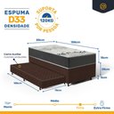 Ver imagem 6 de Cama Box com Colchão de D33 Iso 3000 Gazin + Auxiliar de Espuma Unique Solteiro 88cm